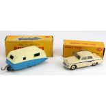 Dinky Toys, no. 176 'Austin A105 Saloon with Windows' (cream / blue), contained in original box (one