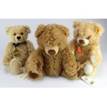 Steiff. Three Steiff teddy bears, including Bertha & The Button in Ear Bear