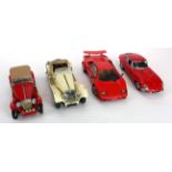 Franklin Mint. Four unboxed 1:24 scale models, comprising Lamborghini Countach 5000 S; 1938 Jaguar