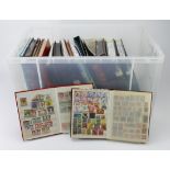 World jumbo lot of mixed used stamps in many stockbooks / albums, some one country albums, ie