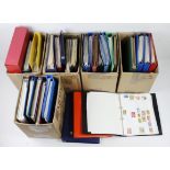 Europe - Five cartons of stamp albums, stockbooks, album pages etc inc Austria, France, Germany,