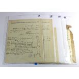 Football ephemera- Original 1926 Tottenham Hotspur paperwork to include receipts for club expenses