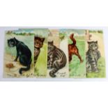 Louis Wain (plain backed), postcard sized cards 'It Wasn't Milk!', 'I have my Eye upon you !', '