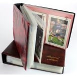 Football postcards (moderns) housed in two albums. (approx 250+ cards)