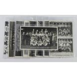 Football, Peterborough United Team, post card size plain back cards from 1946-47-53-54 (8) plus Star