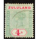 Zululand QV 4s stamp, SG.27, very fine used, cat £225