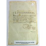 Slavery interest. An original Cape of Good Hope Slavery Registry Office single-sided printed &