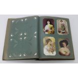 Green album containing original collection, English, foreign, glamour, etc (approx 210 cards)
