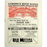 Football programme - Boscombe v Bristol City 26 Nov 1938, FA Cup Round One.