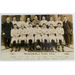 Football postcard - Huddersfield Town AFC 1921/22 RP, by 'W E Turton, Huddersfield'.