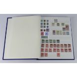 GB - blue stockbook of KEVII mint & used, higher denominations used only. Duplication heavy for some
