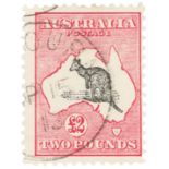 Australia 1913-14, £2 Roo used cto, with light gum bend, SG16, cat £4000