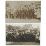 Walsham - le - Willows, men going off to war, 1914 R/P's   (2)