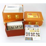 GB FDC collection housed in 4x orange boxes, virtually complete with Commems, Defins and Panes, as