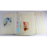 Twenty-six original pieces of watercolour artwork for childrens books, including the Snow Queen