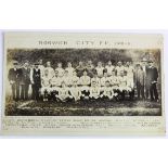 Football postcard - Norwich City FC 1910-11 RP, published by 'Hayward T. Kidd'.