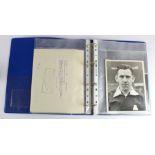 Football Press Photos c1950's - 1960's in blue binder. (approx 15)