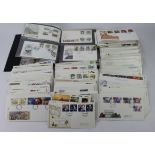 GB range of FDC's loose in box, plus one album. Approx 600 items, from early 1950's to 1980's. (