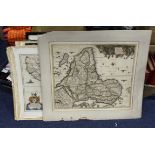 Maps. A collection of twelve mostly hand coloured maps, including London, Venezuela, Morocco,
