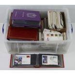 Extremely large GB FDC collection housed in several albums and loose, in a large plastic crate.