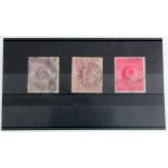 GB - EDVII 1911-12 high values, 2/6 x2 dark purple & dull reddish purple a/f, and 5/-, SG316 & 317 &