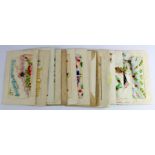 Silks & Embroidered, mixed selection (14 cards)