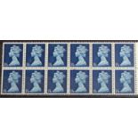 GB - 1968 1/6d greenish-blue & deep blue, ERROR with Greenish Blue Omitted, unmounted mint block