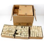 Accumulation of sorted cigarette cards 7 boxes, part sets 1 box & unsorted 1 box, large & smaller