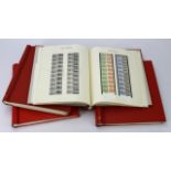 GB - collection in 4x red Windsor albums, mint or used, useful QV Line engraved with many Plate No'