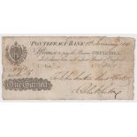 Pontefract Bank One guinea dated 1810 series No.O201 for John Seaton, Sons & Foster (Outing 1723e)