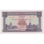 Scotland, Clydesdale & North of Scotland Bank 5 Pounds dated 2nd May 1951, signed J.J. Campbell,