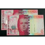 Scotland, Bank of Scotland 100 Pounds (2) dated 17th September 2007, Kessock Bridge, a consecutively