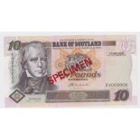 Scotland, Bank of Scotland 10 Pounds dated 26th November 2003, SPECIMEN note signed G.C. Mitchell,
