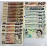 Bank of England (19) comprising 10 Pounds signed Hollom (2), Fforde (2), Page (2), Somerset (2),