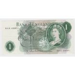 Hollom 1 Pound issued 1963, very rare FIRST RUN REPLACEMENT note 'M01R' prefix, serial M01R