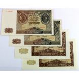 Poland (4) 100 Zlotych dated 1st March 1940, WWII London Counterfeit notes, a consecutively numbered