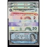 Canada (9), a high grade group comprising 20 Dollars dated 1991, 10 Dollars dated 2001, 5 Dollars