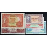 Malaya (5), a high grade group, 50 Cents serial A/30 182428 (TBB B111a, Pick10a), 20 Cents without