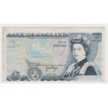 ERROR Page 5 Pounds issued 1973, double error, MISSING SERIAL No. handwritten in pencil at top