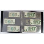 Page 1 Pound (285) issued 1970, a collection of Series C Portrait notes in 2 x Lindner albums,