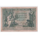 Austria 100 Kronen dated 2nd January 1902, series 1248 73765 (TBB B107a, Pick7) three small edge