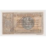 Scotland, Bank of Scotland 1 Pound undated, a very rare ESSAY designed by Waterstons, serial AA