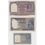 India & Burma (3), King George VI portrait group, India 10 Rupees issued 1937 signed J.B. Taylor,