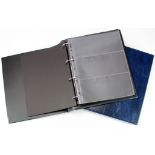 Albums, Banknote albums (2), good quality albums with sleeves and dividers and slipcases, Blue