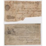 Yarmouth (2), Yarmouth and Suffolk Bank 1 Pound dated 8th July 1818, serial No. L6707 for Gurneys,