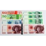 Norway (8), a good group of Uncirculated notes, 200 Kroner dated 2009, 100 Kroner (3) dated 1998,