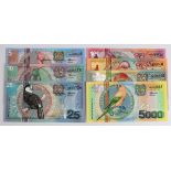 Suriname (7) 5000, 1000, 500, 100, 25, 10 & 5 Gulden dated 1st January 2000 (TBB B531 - B537,