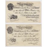 Peppiatt FORGERIES (2), 10 Pounds and 5 Pounds dated 1936 and 1938, believed to be circa WW2 and