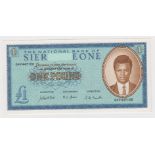 Sierra Leone, The National Bank of Sierra Leone, 1 Pound unissued PROOF, designed by Harrison &