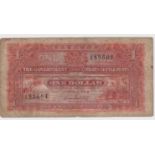 Straits Settlements 1 Dollar dated 1st January 1925, first date of issue, serial J/8 89604 (TBB